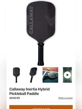 Callaway Black & White Inertia Pickleball Paddle 2026 - New w tags -send offers!